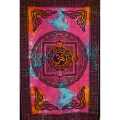 Om Mandala Tapestry Multi Coloured. 