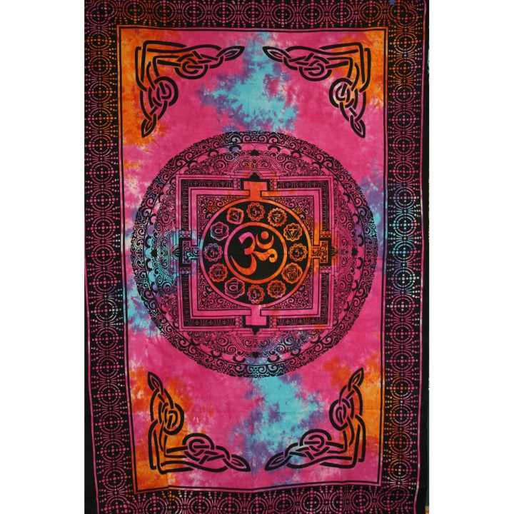 Om Mandala Tapestry Multi Coloured