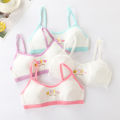 Short Breathable Bra Training Girls Kids Girls Lot/Piece Profesional 4 Bra Lingerie Cotton Bra Dot Design Teen Girl Top. 