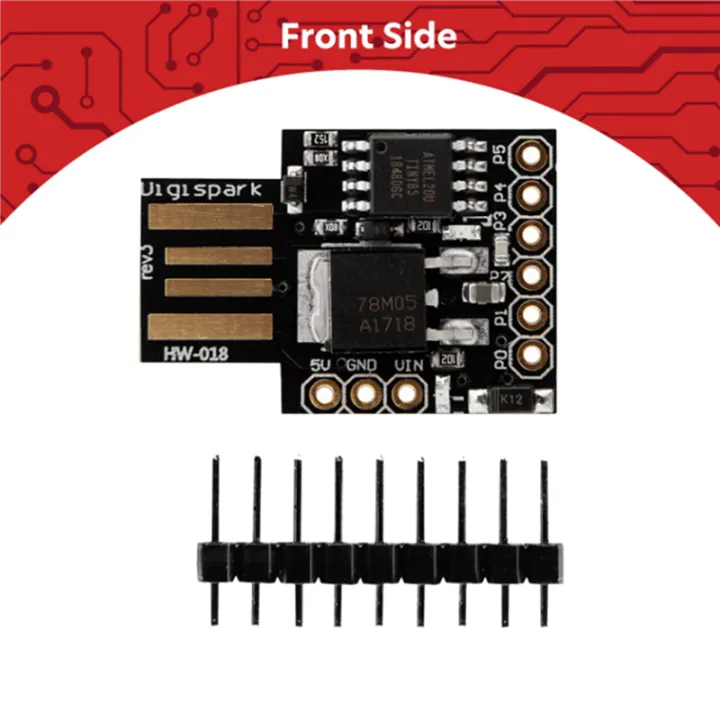 10Pcs%20ATTiny85%20Digispark%20I2C%20LED%20.3%20Kickstarter%205V%20IIC%20SPI%20USB%20Development%20Board%206%20I/O%20Pins%20for%20-%20Image%202