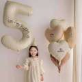 Childrens Number Balloons Girl Boy Decoration Scene Setup Party Ceremony First Birthday Atmosphere Photo Props. 