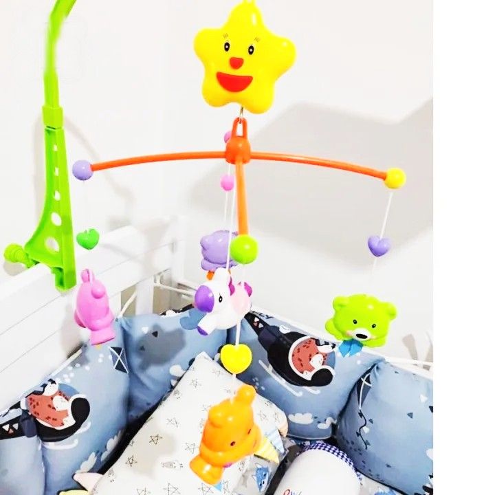 badgeColorful Bed Bell, Hanging Toys with Music - For Babies |