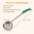 Pizza Spread Sauce Ladle Rubber Handle Flat Bottom Kitchen Cooking Spoon Stainless Steel Measuring Stir Soup Spoon -4 Oz. 
