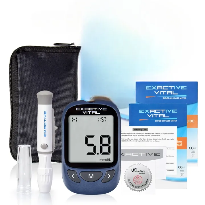 Exactive Vital Blood Glucose Monitoring System / Diabetes Testing Kit ...