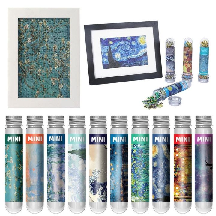 150PCS/Set Creative Oil Painting Jigsaw Puzzles Mini Gifts Puzzle Game Test Tube Family Educational Toys Adult Children