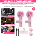 New Wireless Lavalier Microphone Portable Audio Video Recording Mini Microphone for PC Camera Live Gaming Phone. 