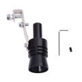 Aluminum Turbo Sound Whistle Exhaust Pipe Tailpipe BOV Blow-off Valve Simulator Black (Size XL). 