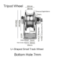 2in 304 Stainless Steel Sliding Door Wheels U-Slot Rollers. 