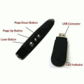 PP-1000 Wireless Presenter with Laser Pointer – USB PowerPoint Clicker, 2.4GHz Remote Control for PPT Slides, Includes Storage Pouch. 