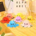 Reversible Pendant Emotion Double-Sided Flip Squid Face-Changing Small Doll Octopus Plush Toy. 