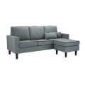 Index Furniture -Furinbox Luther Fabric L-Shape Sofa Gy. 