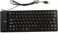 Flexible Keyboard, USB Wired 85 Keys Rollup Silent Typing Soft Touch Keyboard for PC Notebook Laptop(Black). 