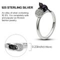 HOT Original 925 Sterling Silver Women Finger Rings for Women Silver Cocktail Ring Geometric Butterfly Round Shape Luxury Jewelry. 