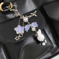 Kawaii Miffy Bunny Keychain Cute Cartoon Rabbit Keyring School Bag Pendant Backpack Decor Earphone Charms Car Key Accessories LUKE. 