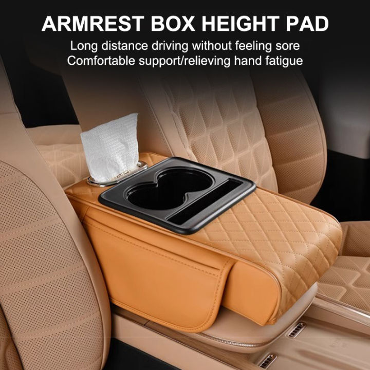 Car%20Arm%20Rest%20Tissue%20Box%20Truck%20Vehicles%20Center%20Console%20Box%20Extension%20Armrest%20Cushion%20Soft%20Elbow%20Support%20Cup%20Holder%20Organizer%20Bag%20Junna%20-%20Image%204