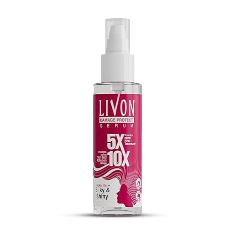 Livon Hair Serum for Men & Women | Frizz-free, stronger and shinier hair | Sulphate & Paraben free| For All Hair Types | Lightweight & Non Greasy | Damage protect | Enriched with Vita