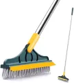 2 in 1 Floor Scrub Brush, V-Shaped Floor Scrub Brush with Long Handle, Bathroom Shower Crevice Cleaning. 