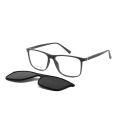 2 in 1 Magnetic Frame With Polarized Clip-on Eyewear For Power Frame For Unisex. 