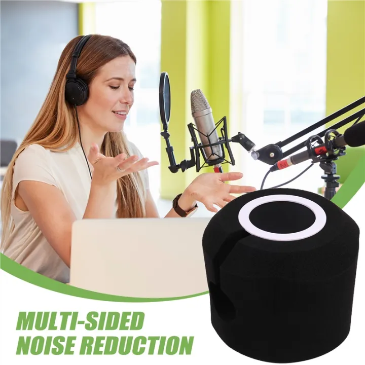 (GGBR)%20C3%20Microphone%20Wind%20Shield%20Mic%20Screen%20Acoustic%20Filter%20Acoustic%20for%20Record%20Studios%20Mic%20Sound-Absorbing%20Foam%20Black%20-%20Image%202
