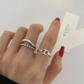 【Fresh designs】Fresh Ring 925 Silver Simple Round Beads Double Layer Student Open Finger Ring Trendy. 