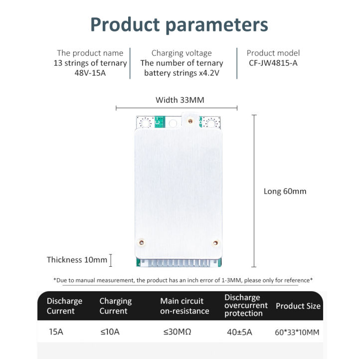 BMS%2013S%2048V%2015A%2020A%2050A%2018650%20Li-ion%20Lithium%20Battery%20Pack%20Protection%20Board%20with/without%20balance%20For%20E-bike%20Escooter%20Charging%20-%20Image%206