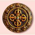 Bajra Astamangal Mandala/Wall Hanging/Good Will Symbol/Home Decor/Office Decor - 9 Inch Diameter. 