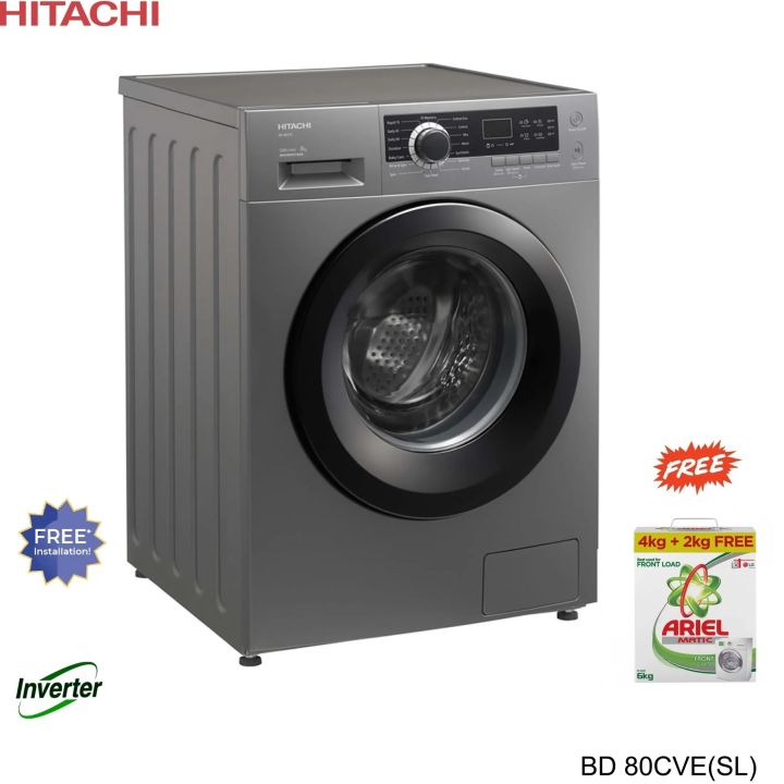Hitachi%20%208%20kg%20Fully%20%20Automatic%20invertor%20Front%20load%20Washing%20Machine%20BD80CVE%203C%20(SL)%20-%20Image%202