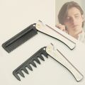 multifunction Stainless Steel Handle Oil Head Comb Portable Wide Men Comb Folding Durable Hairdressing Hair Comb Barber. 