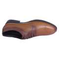 Brown  Leather  Lace Up Oxford Design Black Horse Formal Shoes For Men. 