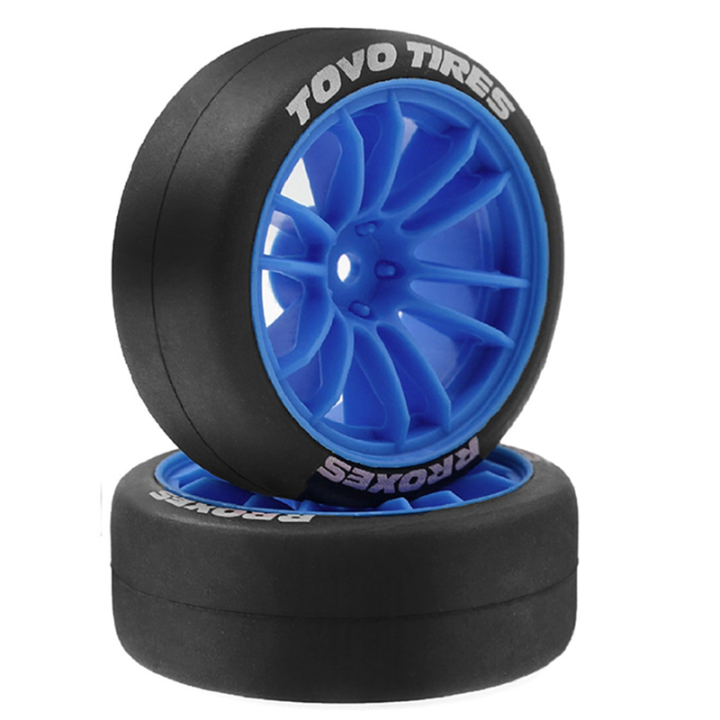 ARELENE%204pcs%2065mm%20Hard%20Drift%20Tire%20Wheel%20for%201/10%20TT01%20TT02%20XV01%20PTG-2%20RC%20Drift%20Car%20Green%20-%20Image%205