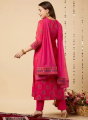 Women Cotton Blend Kurta Pant Dupatta Set. 