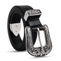 Leather Single Brass Buckle Belt Women - Formal & Casual Wear, Adjustable Size. 