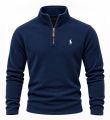Winter Warm Polar Fleece Half Zip Sweatshirt | Soft Thermal Pullover For Men. 