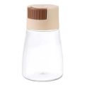 Press Type Measuring Seasoning Bottle Spice Bottle Refillable Plastic Metering Salt Bottle Transparent Quantitative Salt Dispenser Cooking. 