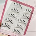5 Pairs Pack Japanese Cosplay False Eyelashes Faux Mink Thick Manga Anime Lashes Dramatic Doll Strip Lashes for Women. 