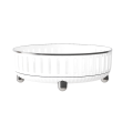 360-Degree Rotating Makeup Organizer for Dresser, Cosmetic Storage with Compartments for Perfumes Easy Install White,A. 