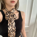 Retro Leopard Print Small Scarf Women's Fashion All-match Belt Scarf Accessories DENGYOUZHOU. 