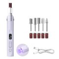 Portable Handheld Electric Nail Polisher Rechargeable Fast Curing Wireless Nail Dryer LCD Display Bottom Nail Lamp Nail Grinder Kit Personal Polish Manicure Tools. 