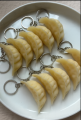 Momo Lover Key chain | Mini Momo Dumpling Keyring – Cute Food-Themed Keychain, Acrylic/Resin Hanging Charm Accessory for Keys, Bags & Gifts | Momo Key Ring. 