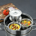 Kitchen accessories Stainless Steel Rice Bowl With Lid Soup Bowl Steamed Rice Bowl Anti-Scalding Child Small Bowl Korean Cuisine Kitchen Tools Demoo. 