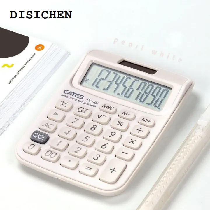 DISICHEN%20Luxury%20Calculator%20Trumpet%20Mini%20Small%20calculator%20Girl%20Cute%20Pink%20Student%20Comtable%20Portable%20Student%20White%20Calculator%20Office%20Supplies%20Solar%20-%20Image%204