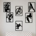 Marvel Superhero Avengers Collections Wooden Wall Decor Frames 6 pc. 
