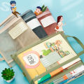 Nylon Mesh File Bag A4 Transparent Zipper Test Paper Information Bag Office Stud WANNA. 