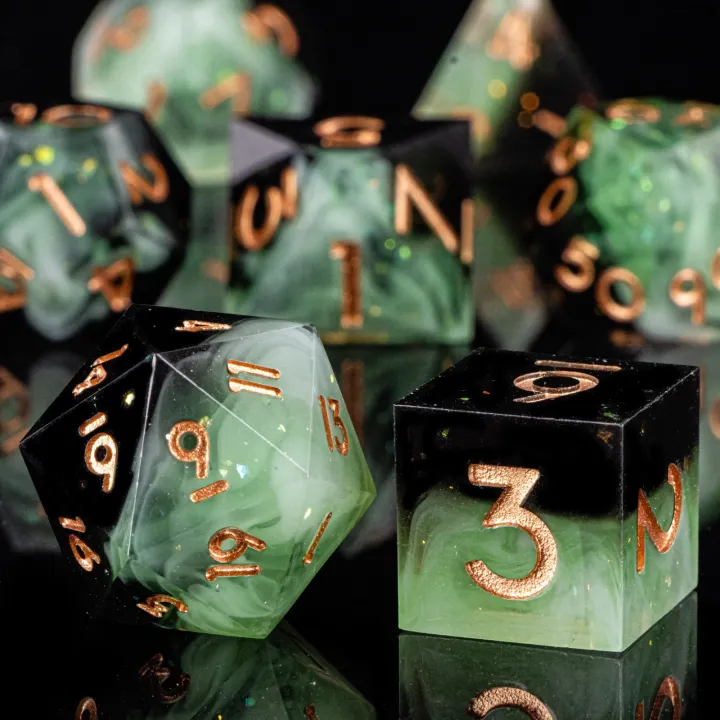 Weihonghunfei%E3%80%902025%20Version%E3%80%91%20Set%20Dice%20Resin,%20Resin%20DnDD,%20Dragon%20and%20Applicable,%20D%20Make%20Handmade%20Resin%20Polyhedron%20D%20Dice%20Set%20in%20Dungeon%20D%20and%20Dice%20with%20Sharp%20Edge%20Dice%20Green%20Affordable%20-%20Image%202