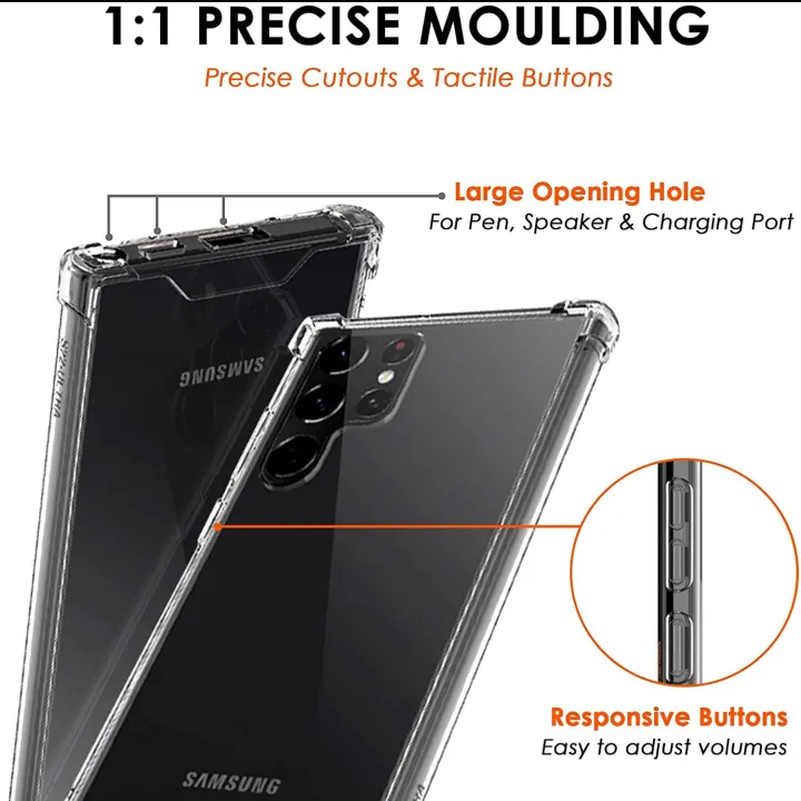 Samsung%20Galaxy%20S22%20Ultra%20Case,%20Clear%20Protective%20Cell%20Phone%20Cover%20Shockproof%20with%20Transparent%20Slim%20-%20Image%206