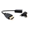 Active HDTV HDMI to VGA Adapter (Male to Female) Converter with Audio for PC, Monitor, Projector, HDTV, Xbox and more. 