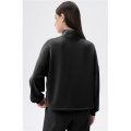 Women'S Half Zip Modal Loose Casual Stand Collar Sweatshirt 2025 Popular Long Sleeve Fall Pullover. 