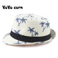 New goodsgrassWork 4 color knitted sun hat children's RN summer grass YOYOCO beach sun hat Trilby panama hat boys girls children's hands. 