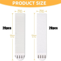 20 Pairs(40 Strips) Traceless Removable Adhesive Strips Water-Resistant Adhesive Strips for Frame Hanging 19x92mm. 
