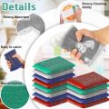 Dishwasher Scrubber Sponges, Pack of 6 Cleaning Sponge,Multi Colour Foam Pad Sponge Scourer Kitchen Scrubber for/Utensils/Tiles Cleaning Heavy Quality. 